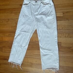Zara Off-White Denim Jeans